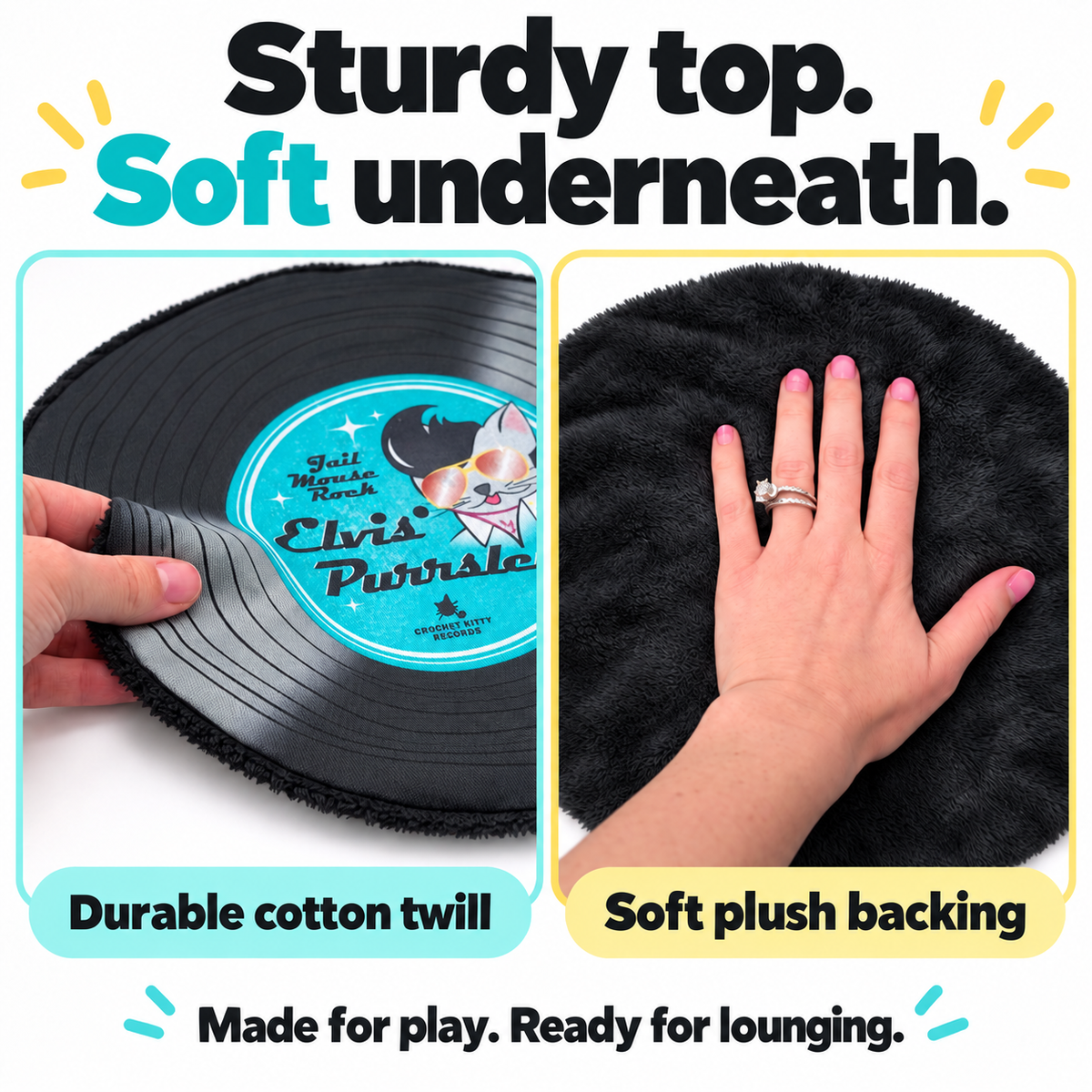 Elvis Purrsley Record Mat – Catnip Cat Toy