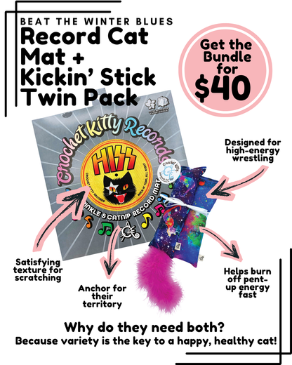 Crinkle and Catnip Record Cat Mat