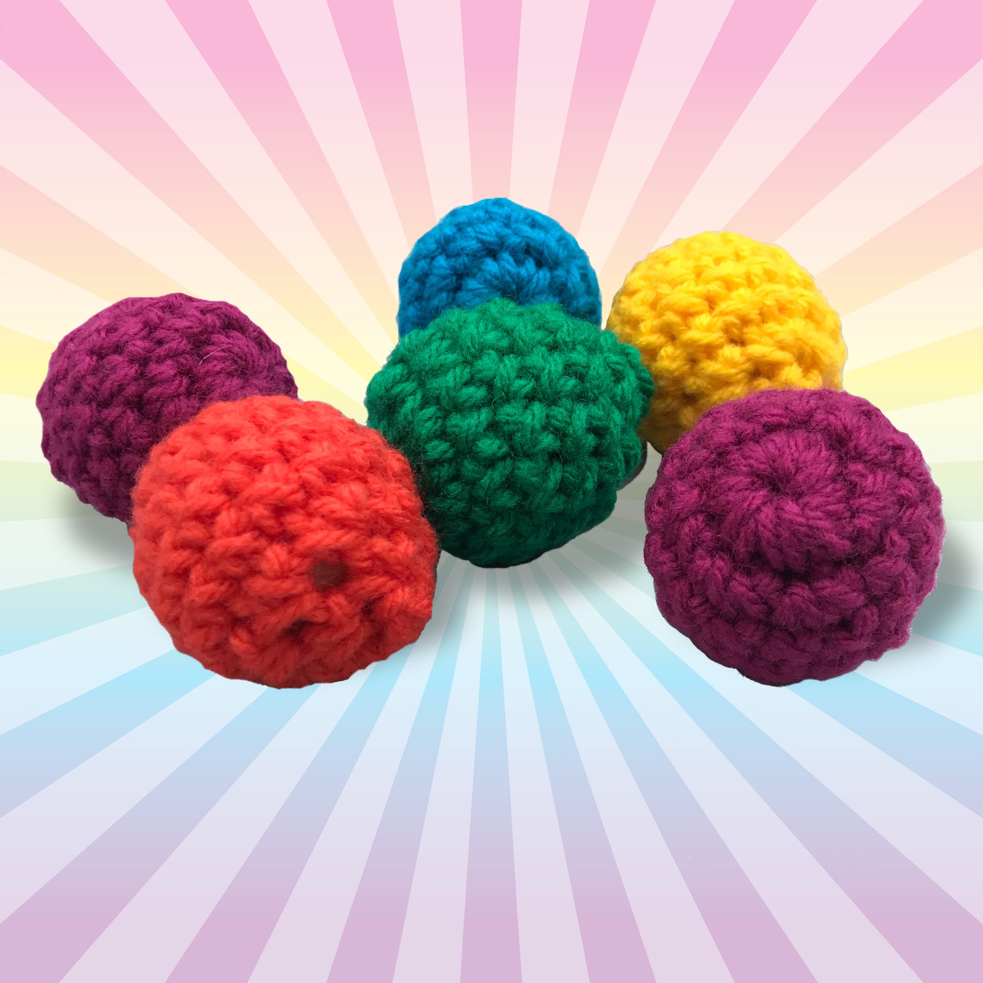 Crochet Balls with Bells 3-Pack – Crochet Kitty, image size:1920x1920