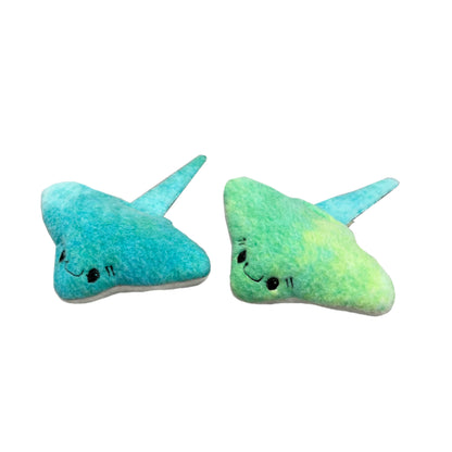 Small Catnip Plush Sting Ray Cat Toys 2 Piece Stimulating for Indoor Cats