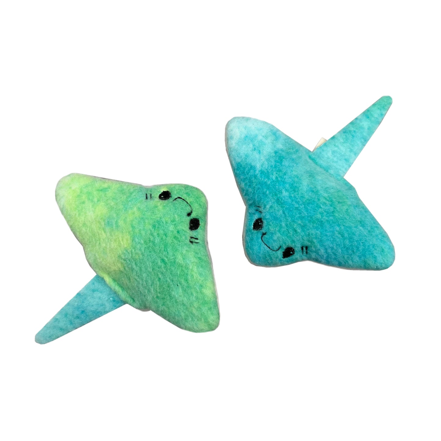 Small Catnip Plush Sting Ray Cat Toys 2 Piece Stimulating for Indoor Cats