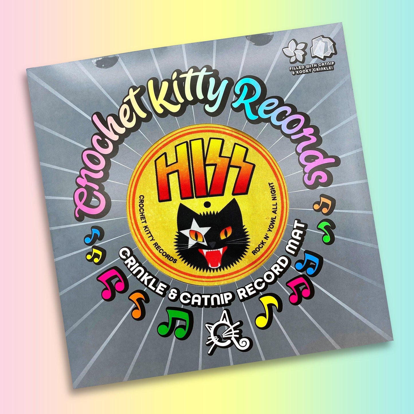 NEW Crinkle and Catnip Record Cat Mat